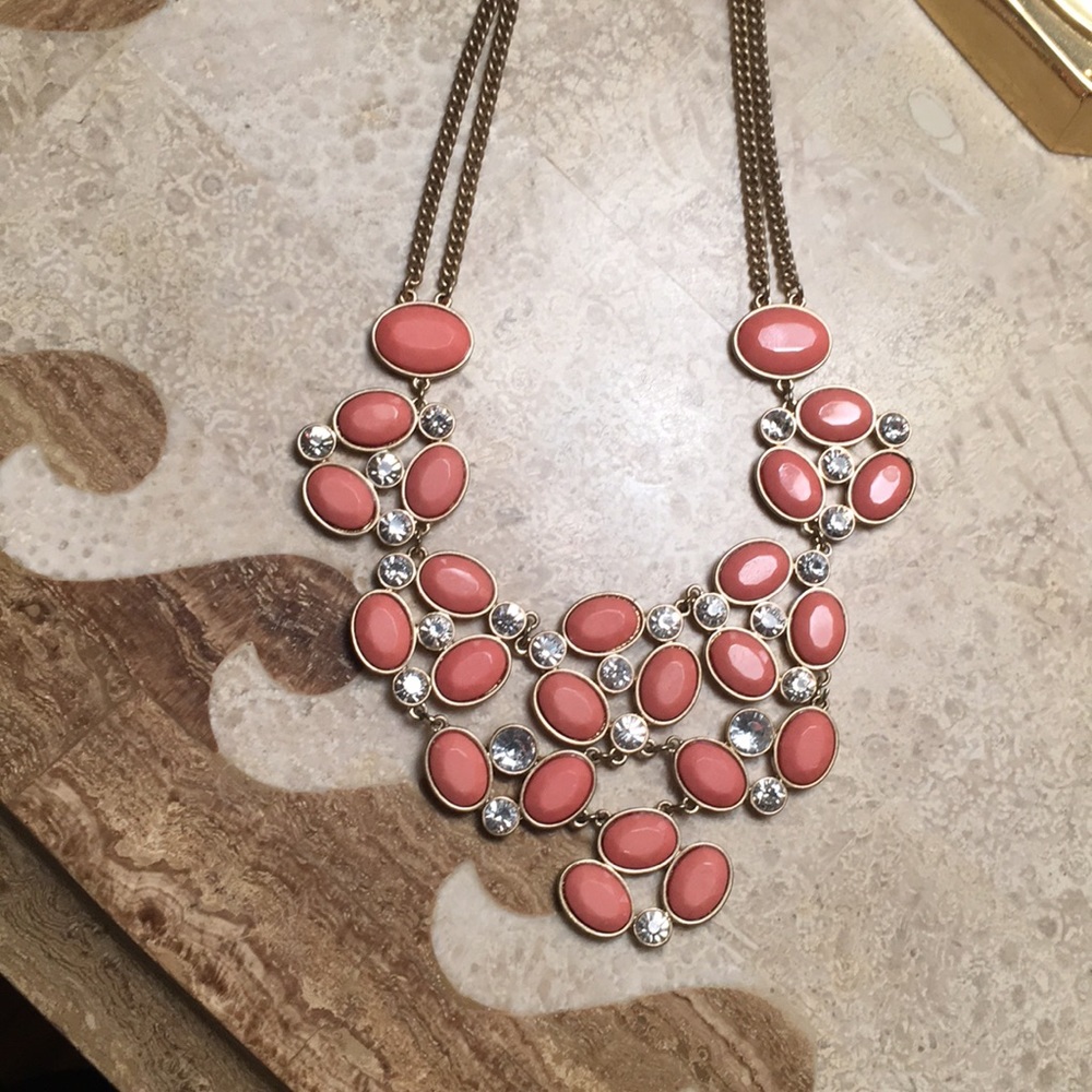 peach necklace